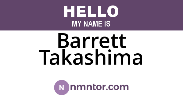 Barrett Takashima