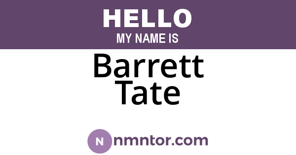 Barrett Tate