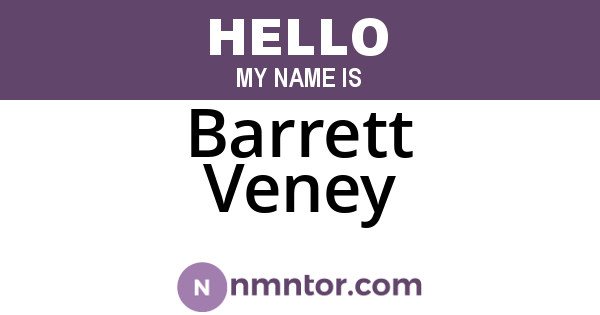 Barrett Veney