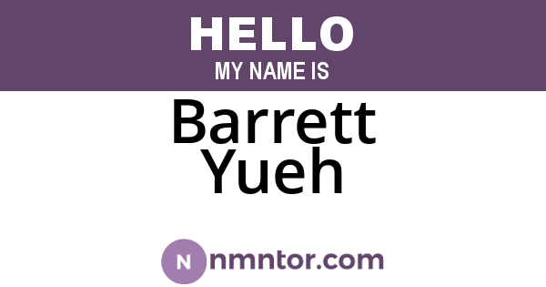 Barrett Yueh