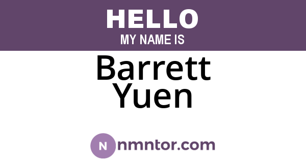 Barrett Yuen