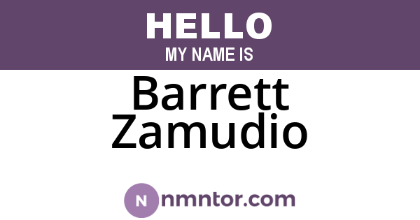 Barrett Zamudio