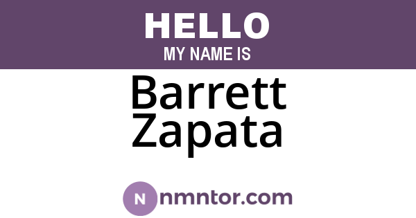Barrett Zapata