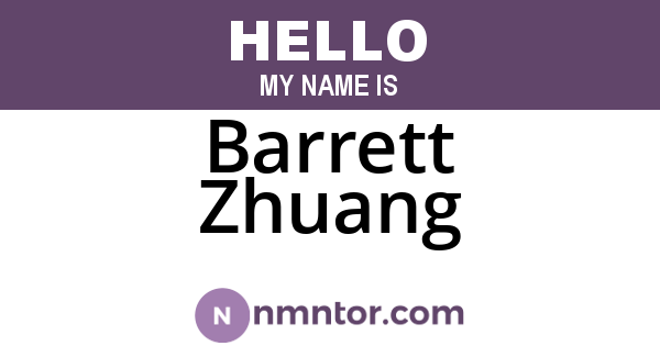 Barrett Zhuang