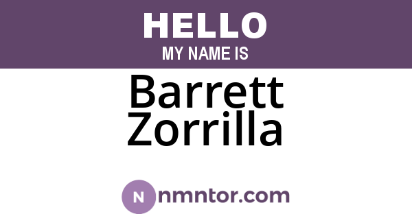 Barrett Zorrilla