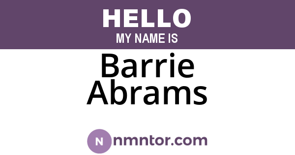 Barrie Abrams