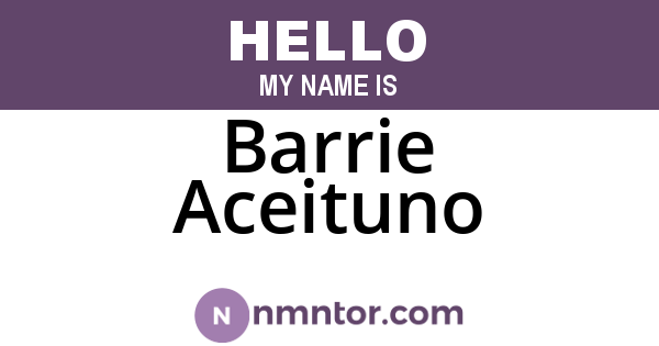Barrie Aceituno