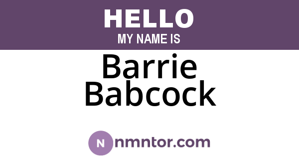 Barrie Babcock