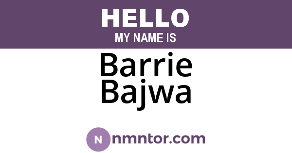Barrie Bajwa