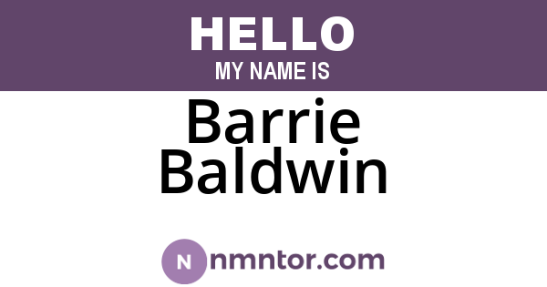 Barrie Baldwin