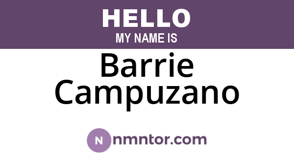 Barrie Campuzano