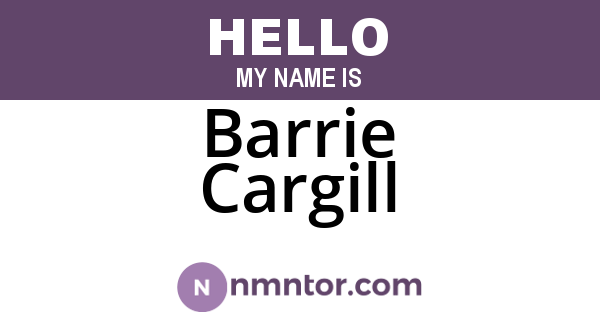 Barrie Cargill