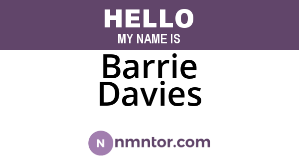 Barrie Davies