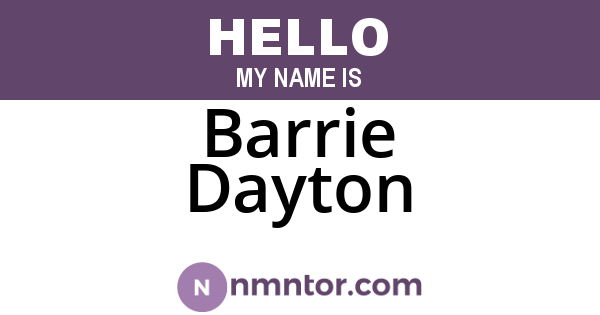 Barrie Dayton