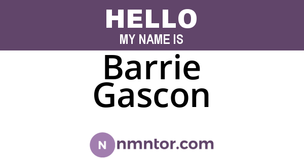 Barrie Gascon