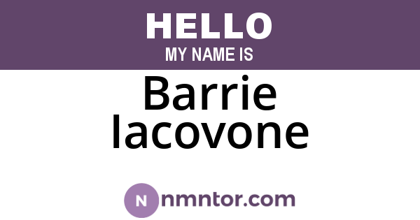 Barrie Iacovone