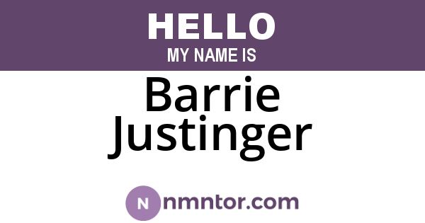 Barrie Justinger