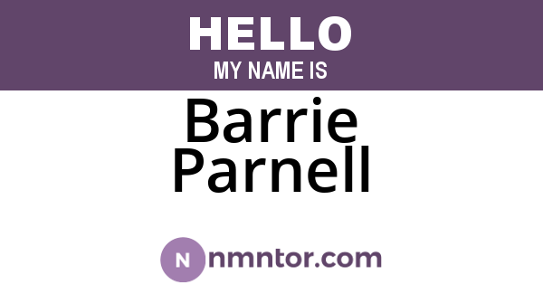 Barrie Parnell