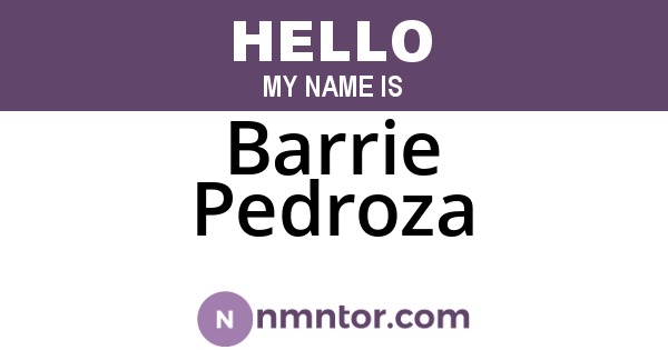 Barrie Pedroza