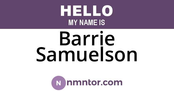 Barrie Samuelson