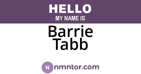 Barrie Tabb