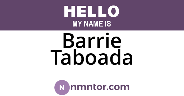 Barrie Taboada