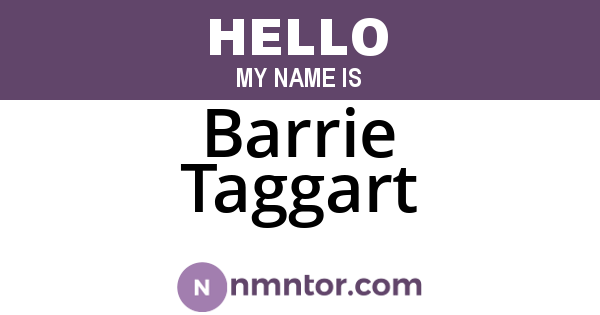 Barrie Taggart