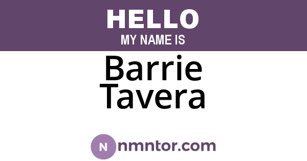 Barrie Tavera