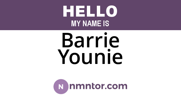 Barrie Younie