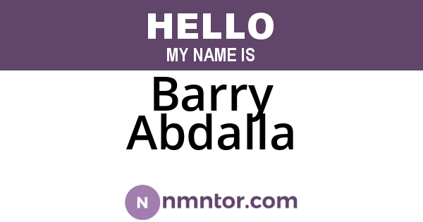 Barry Abdalla
