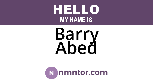 Barry Abed