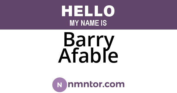 Barry Afable
