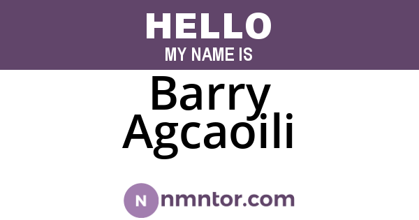 Barry Agcaoili