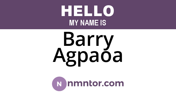 Barry Agpaoa