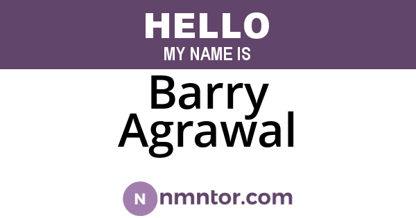 Barry Agrawal