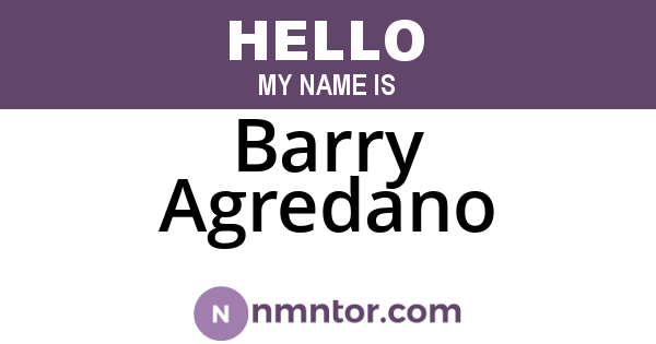 Barry Agredano