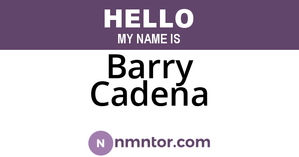 Barry Cadena