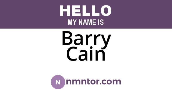 Barry Cain