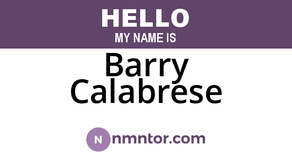 Barry Calabrese