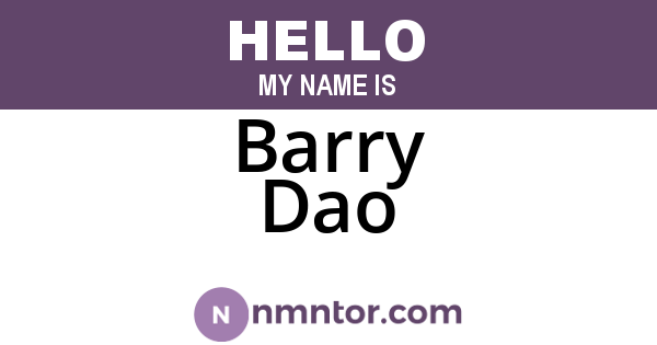 Barry Dao