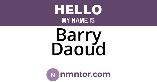 Barry Daoud