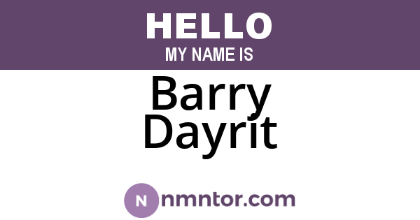 Barry Dayrit