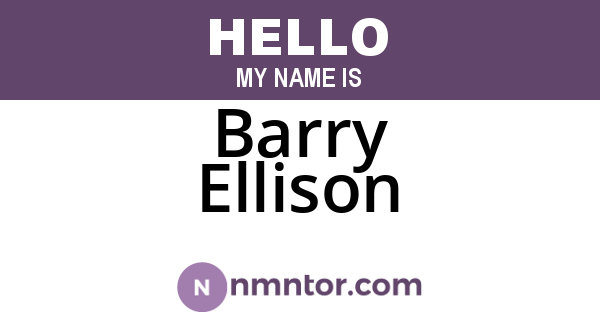 Barry Ellison