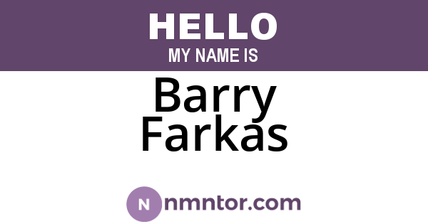 Barry Farkas