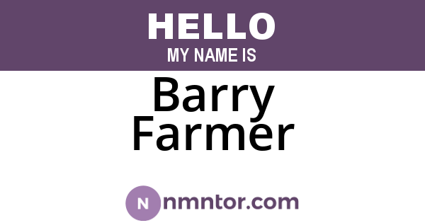 Barry Farmer