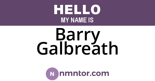 Barry Galbreath