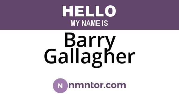 Barry Gallagher
