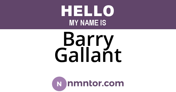 Barry Gallant