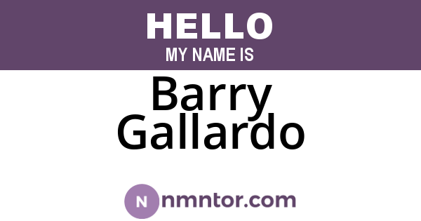 Barry Gallardo