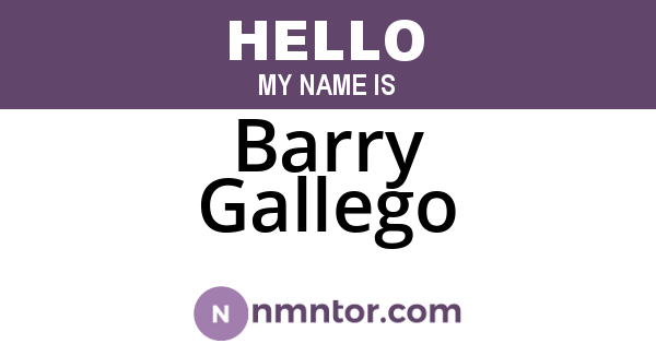 Barry Gallego